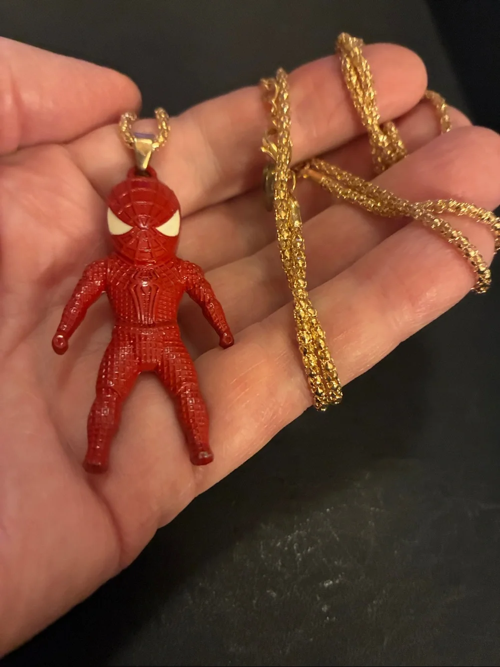 Kids Red Superhero Spider Man Pendant Necklace - Fun Character Accessory NWOT